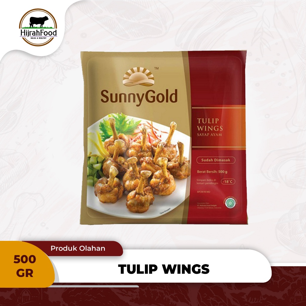 

Sunny Gold Chicken Tulip Wings / Sayap Ayam Pentul Berbumbu - (Qty. 500 gr)