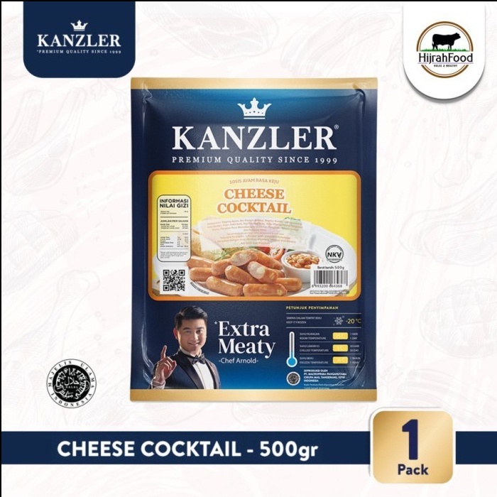 

Kanzler Cheese Cocktail Sausage | Sosis Breakfast Keju (500 gr)