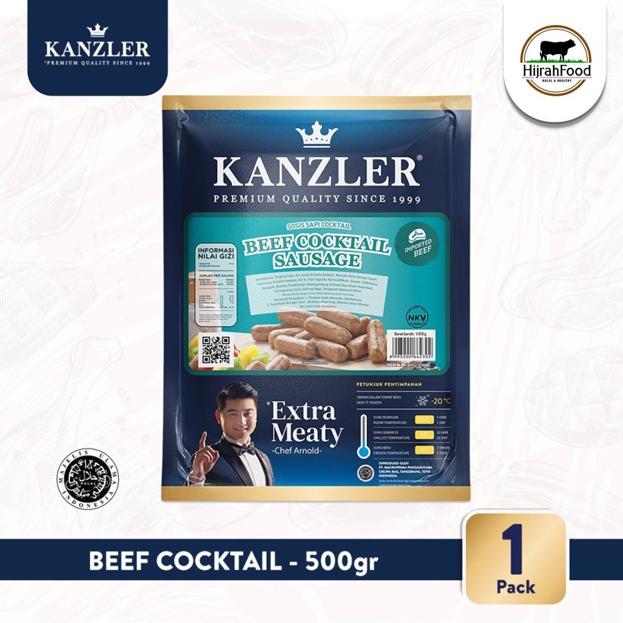 

Kanzler Beef Cocktail Sausage | Sosis Sapi Breakfast Original (500 gr)