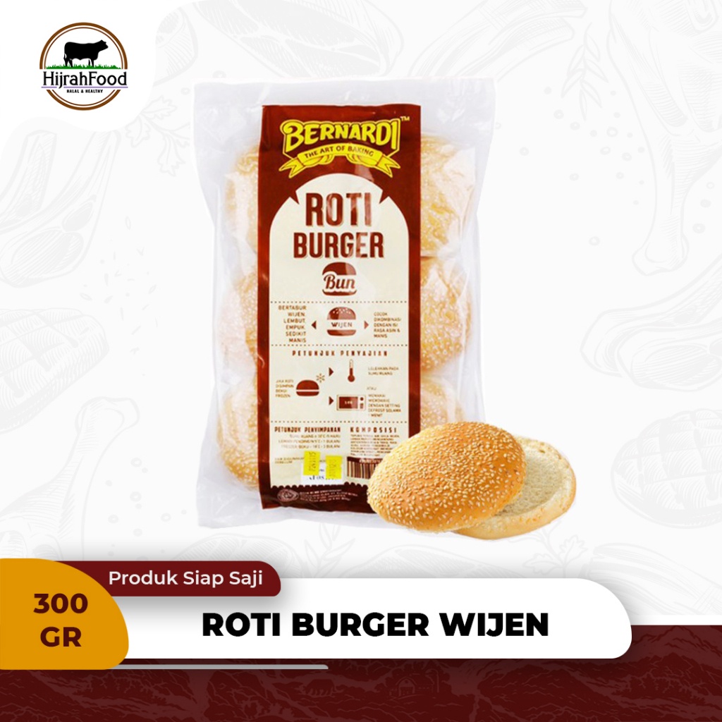 

Burger Buns with Sesame Seeds|| Bernardi Roti Burger Wijen 6 pcs