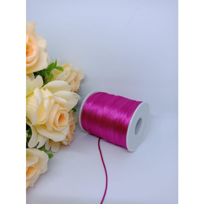 

(:(:(:(] Tali cina kecil 1mm fuxia 16 / Tali satin kecil 100y/ Tali saten