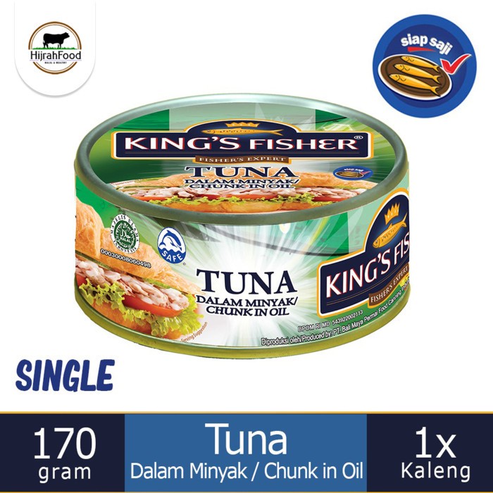 

Kings Fisher Tuna Kaleng Minyak / Garam / Pedas | Canned Tuna Chunk