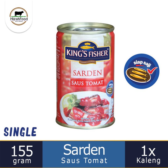 

Kings Fisher Sarden Mini Kaleng Saus Tomat / Sambal | Canned Sardines - Pilih Varian