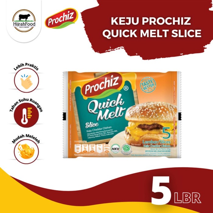 

Prochiz Quick Melt Cheese Slice / Keju Leleh Slice Burger - 5s