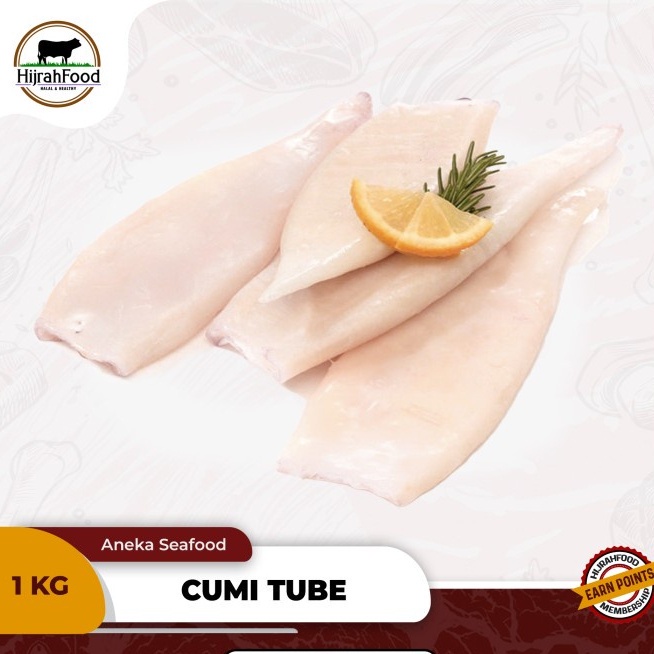 

Hijrahfood Cumi Tube Kupas Bersih / Squid Tube - 1 Kg