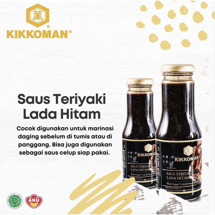 

Kikkoman Black Pepper Teriyaki Sauce Saus Teriyaki Lada Hitam Halal 300gr