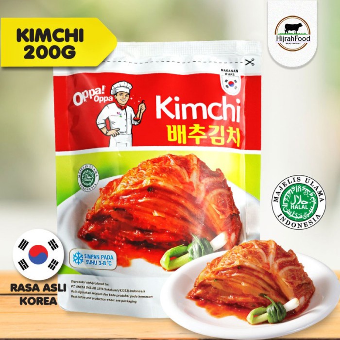 

Kimchi Sawi Fresh Khas Korea Halal | Oppa Cabbage Kimchi (200 g)