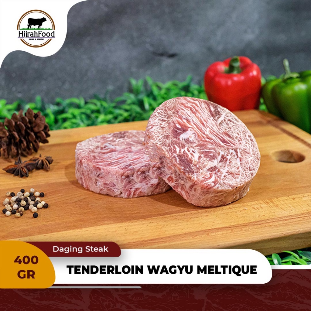 

Hijrahfood Tenderloin Wagyu Meltique Beef Steak AUS | Tenderloin Steak - 400 gr