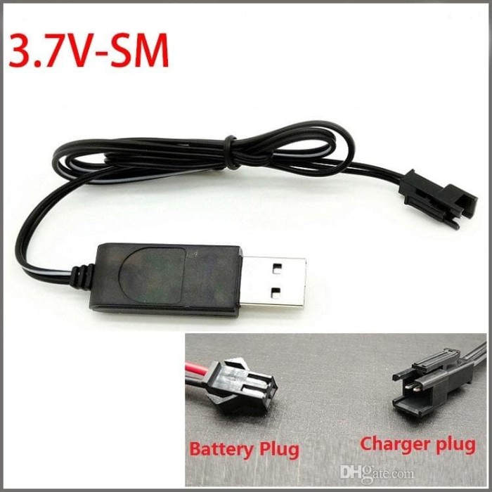 charger mobil Casan Batre battery USB 3.7V JST SM 2 Pin Battery RC drone car D1O5 quick bayar ditemp