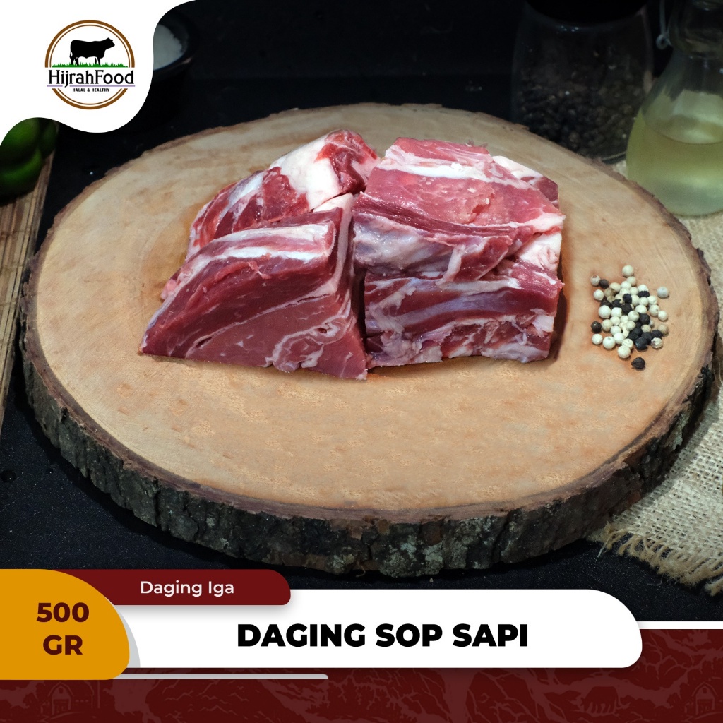 

Hijrahfood Daging Sop Sapi Tanpa Tulang AUS | Daging Soto/Rawon/Tongseng - 1 kg