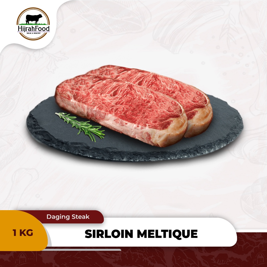 

Hijrahfood Sirloin Wagyu Meltique Beef Steak AUS | Sirloin Steak - (1 kg)