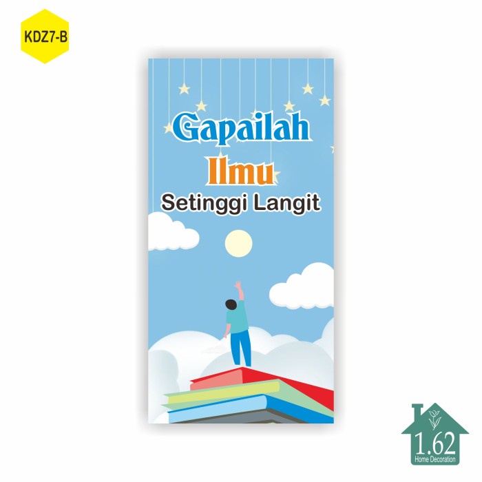 F8709 Wall Decor Hiasan Dinding Kata Motivasi Belajar Anak Dirumah & Sekolah N76Grh