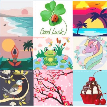 

Termurah Paint By Number Children Canvas Painting / Set Kanvas Lukis Anak