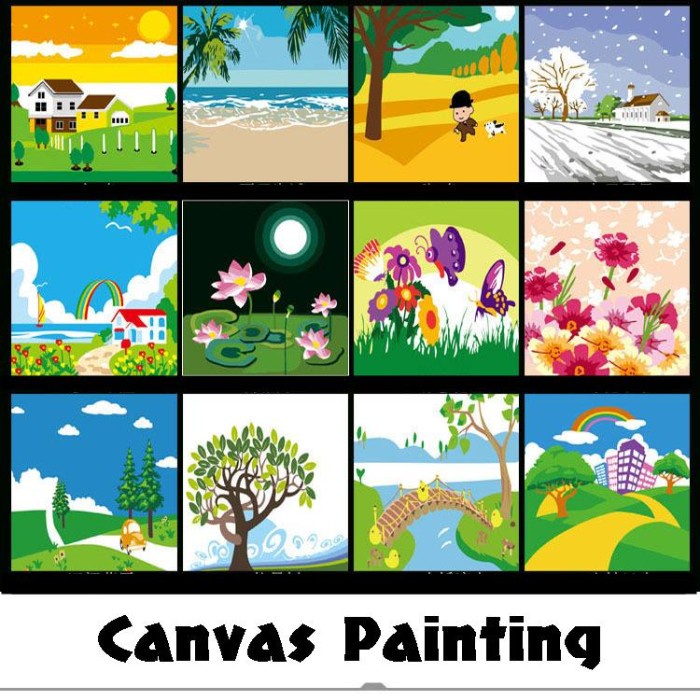 

Murah Paint By Numbers Kit Kanvas Painting Pemandangan Edukasi Prakarya