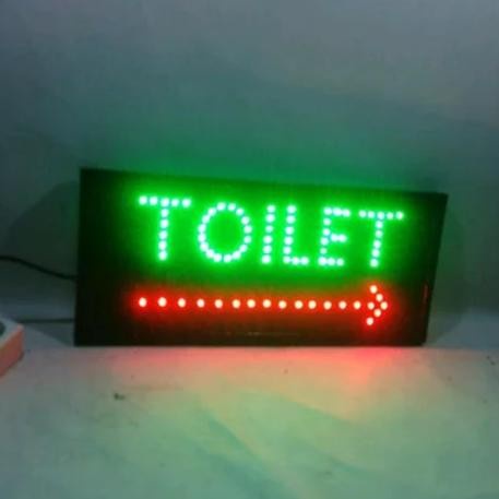 N90Ijd Tulisan Lampu Led Sign Toilet Hijau Pi868