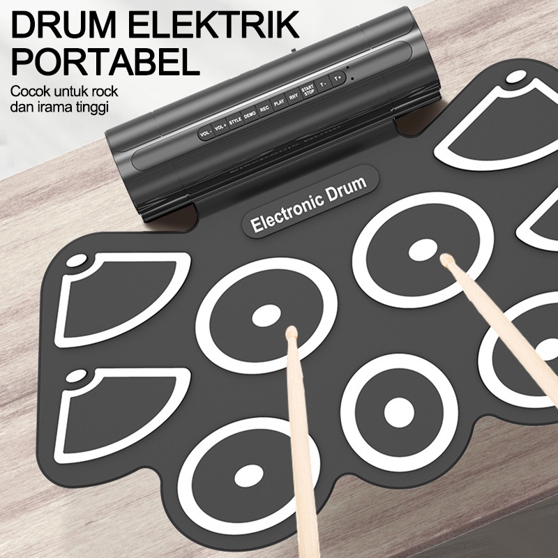 HKJ Benston Music- Set Drum/Set Drum Elektronik/Set Drum Set Lipat Nyaman/Set Drum Pemula Latihan