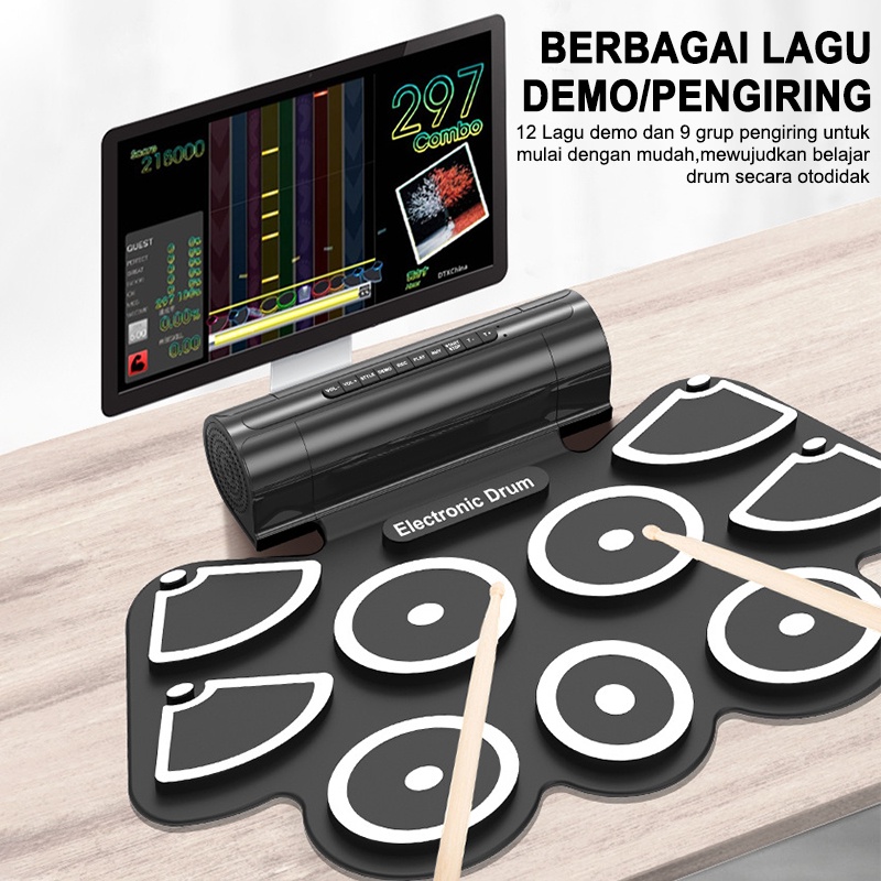 NEW  Benston Music- Set Drum/Set Drum Elektronik/Set Drum Set Lipat Nyaman/Set Drum Pemula