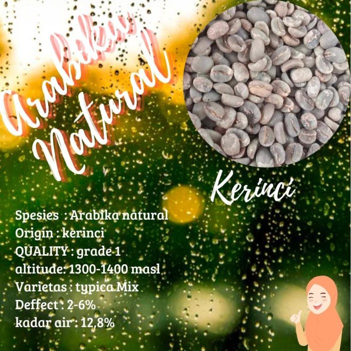 

Murah Greenbean/Biji Kopi Arabika Natural Kerinci 1Kg Promo