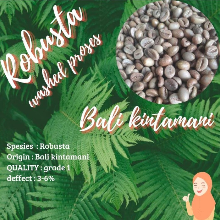 

Mudah Green Bean/Biji Kopi Robusta Bali Kintamani 1 Kg Gilaa!!!