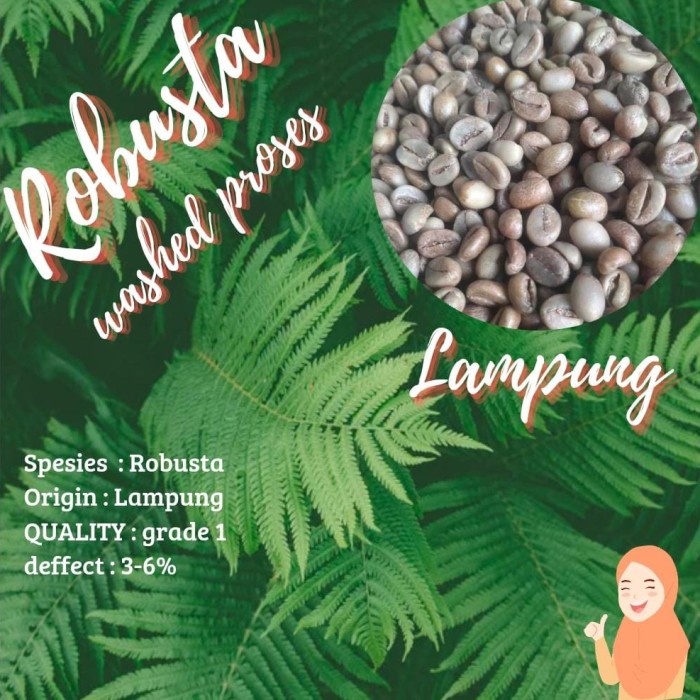 

Cantik Green Bean/ Biji Kopi Robusta Lampung 1Kg Hot Sale