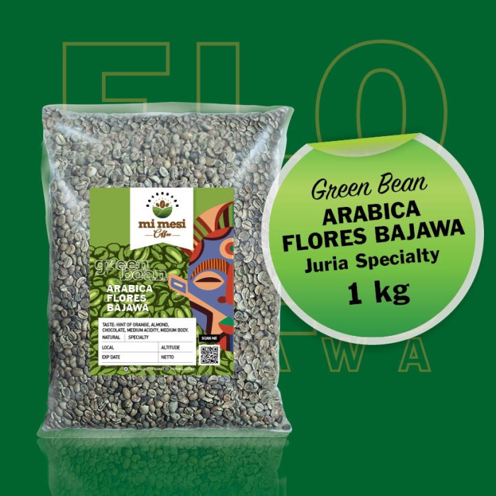 

Mudah Green Bean Kopi Mentah Arabica Flores Bajawa | Juria | Specialty Hemat