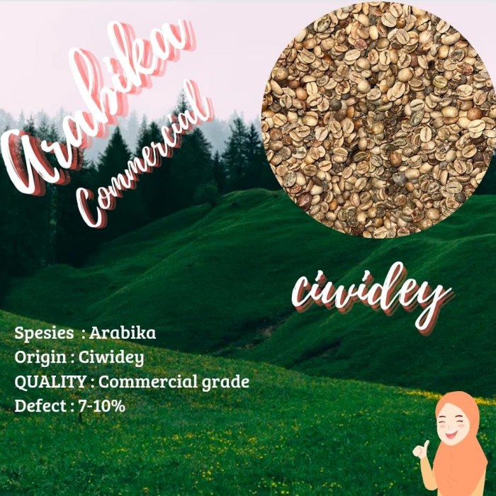 

Gaya Green Bean/ Biji Kopi Arabika Commercial Ciwidey 1 Kg Murah