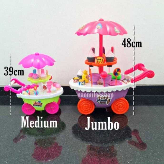 JUMBO MAINAN ANAK TROLLY ICE CREAM GEROBAK ES KRIM MURAH