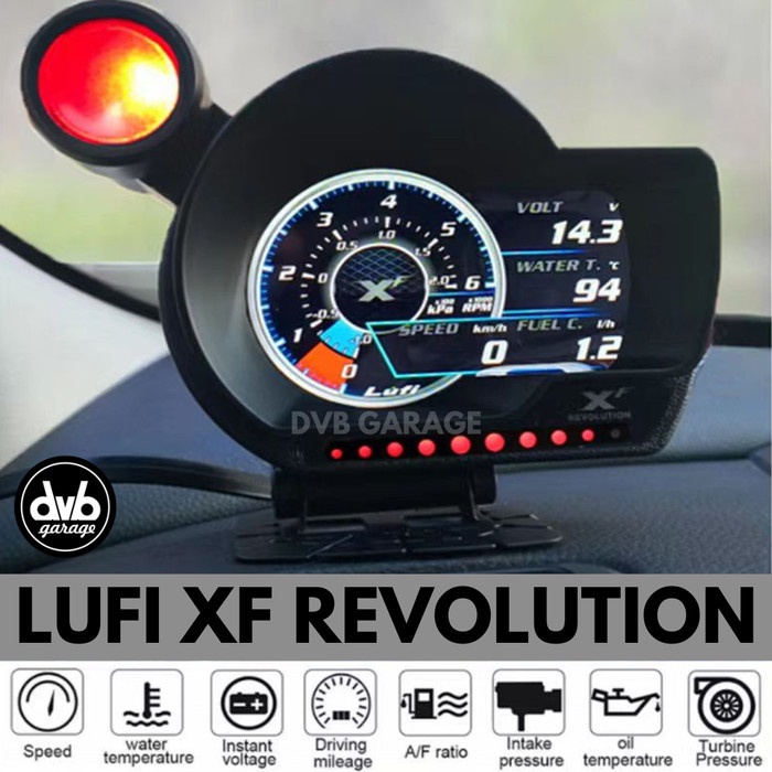 Lufi XF Revolution OBD2 Meter Original - Indikator Mobil OBD Digital