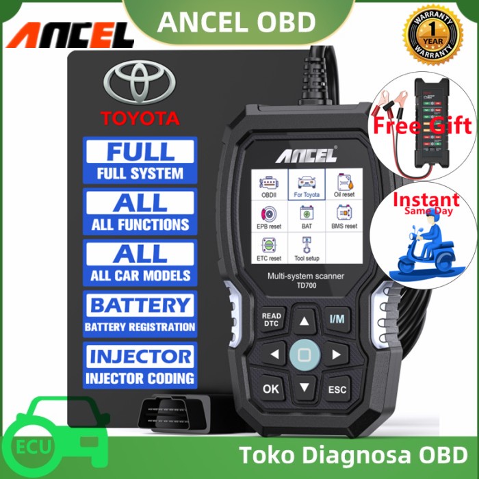 ANCEL TD700 All Sistem JOBD OBD2 Scanner For Toyota Lexus Scion