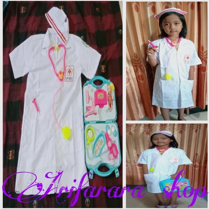 baju dokter anak komplit PAUD TK + Tas dokter