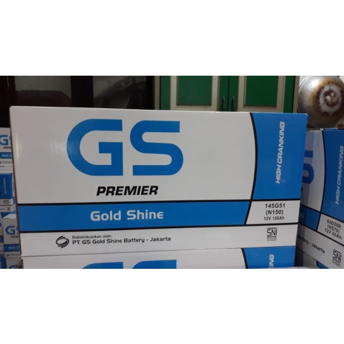 Aki Mobil GS Gold Shine Premier N150/ 145G51Aki Basah