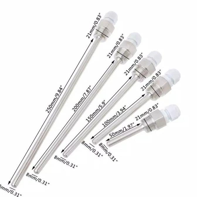 SS Stainless Steel Thermowell 1/2"NPT Threads for