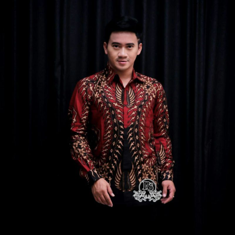 Batik Pria Premium-Batik Modern Lengan Panjang mewah