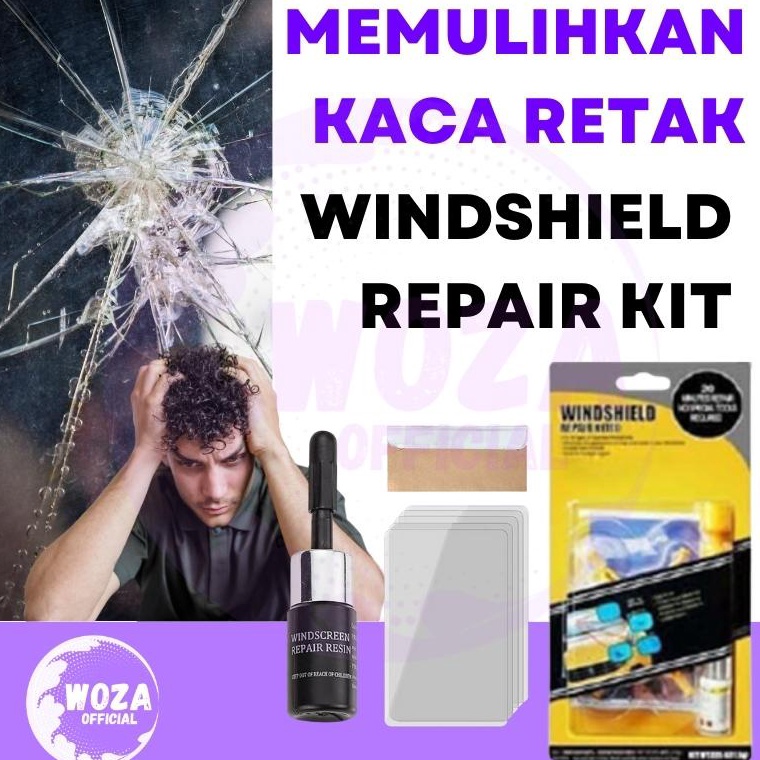 Termurah Lem Reparasi Kaca Mobil Hp LCD Retak Pecah Windshield Glass Repair Kit Sealent Perawatan Mo