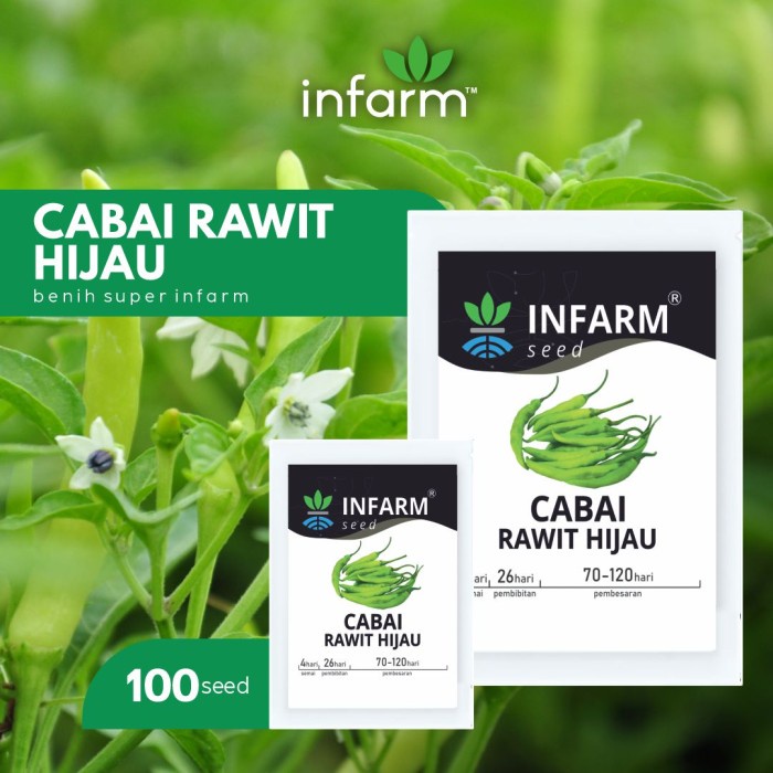 [Bibit] Infarm Benih Bibit Biji Super Cabai Cabe Rawit Hijau [Unggul]