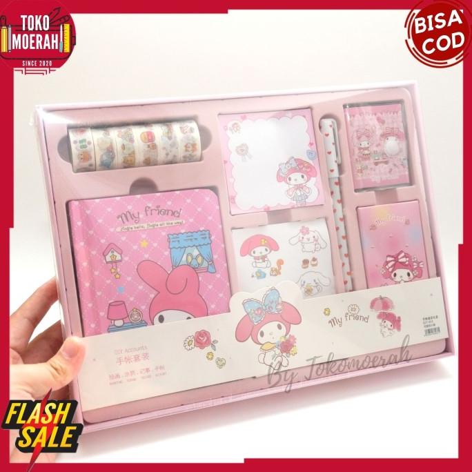 

PAKET JURNAL 7 IN 1 SANRIO KADO ALAT TULIS BUKU STIKER LUCU UNIK MURAH