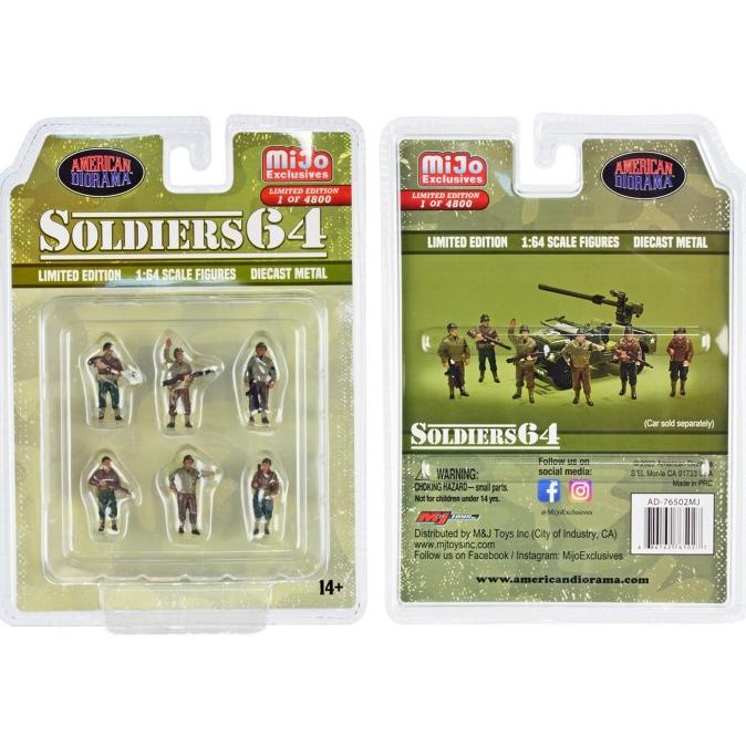 Ad-76502Mj American Diorama Soldier 64 Army Figure Set Mijo