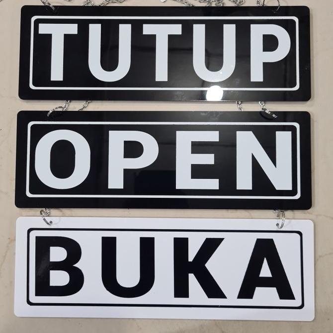 

Promo Open Closed Istirahat Buka 27Cm X 9Cm Sign Board Akrilik Stiker Oracal
