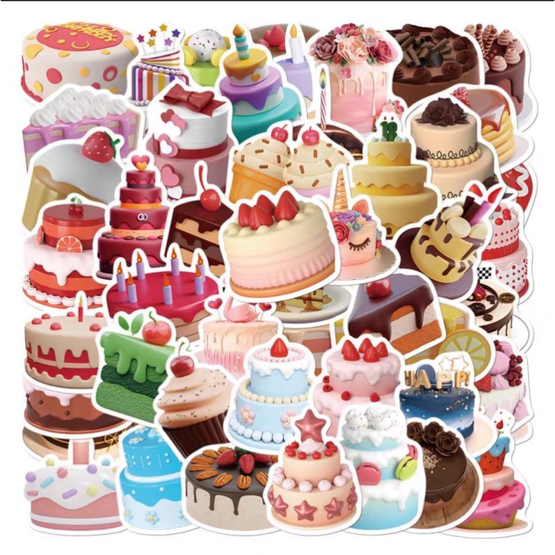 

10pcs Sticker Super Happy Birthday 2 Cute Anti Air Aesthetic Sticker Untuk Dekorasi Korea Notebook Scrapbook Waterproof PVC