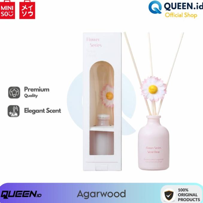 New Miniso Diffuser Flower Reed Pengharum Ruangan Aromaterapi Agarwood