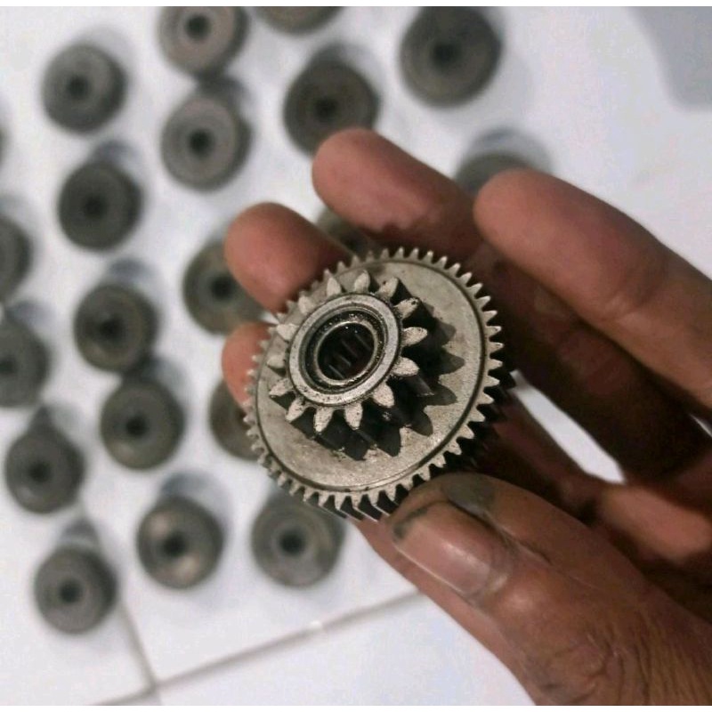 gigi kecil penghantar stater fizR fiz fullcluth poswan Alfa sigma original