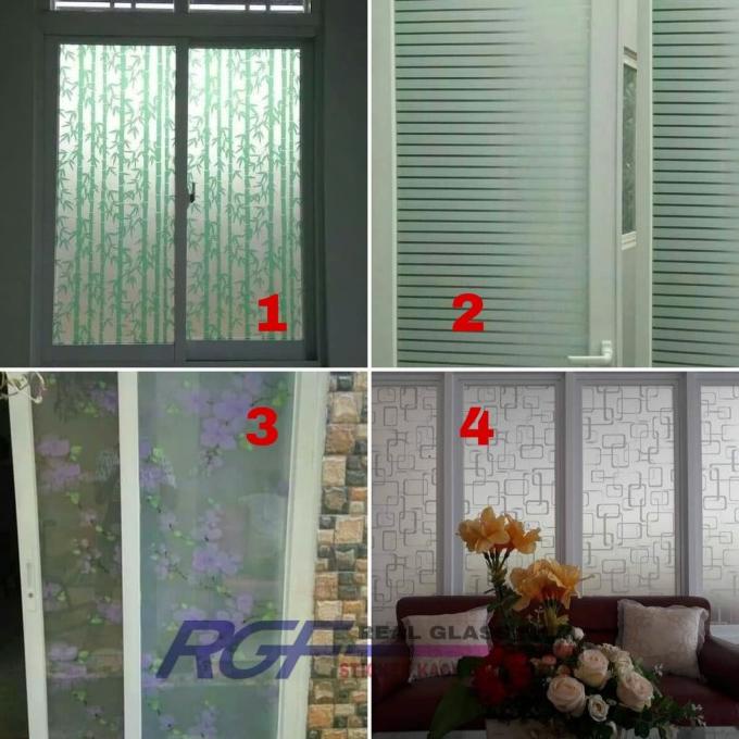 Terbaru Stiker/Stiker Kaca/Kaca Film/Rumah/Gedung/Motif Bunga/Buram/Kaca Es