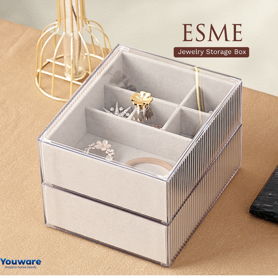 Koleksi Terbaru.. Youware - Esme Box Acrylic Akrilik Aesthetic / Wadah Aksesoris  / Kotak Transparan