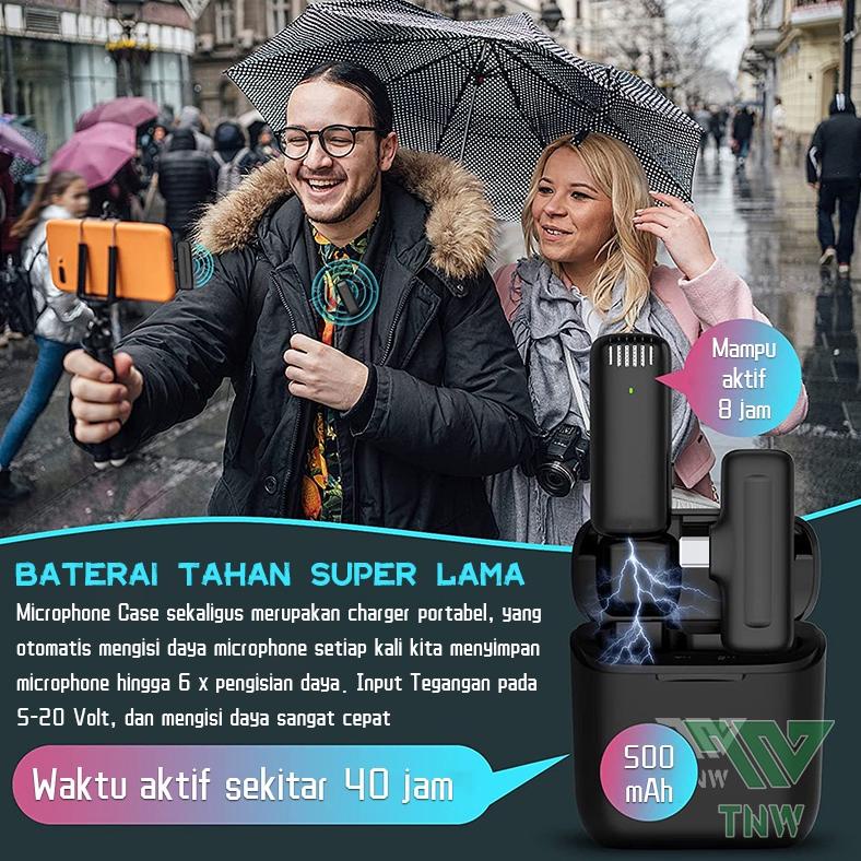COD TNW-X8 MIKROFON NIRKABEL LAVALIER DENGAN KOTAK PENGISI DAYA WIRELESS MICROPHONE MIKROFON LAPEL M