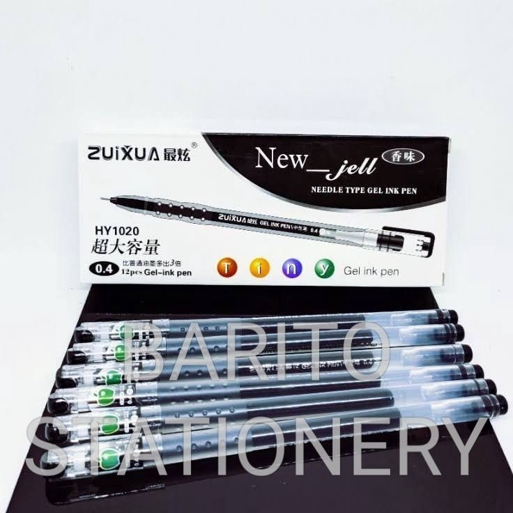 

XSLX2202 【Penjualan Terbaik】COD PULPEN GEL ZUIXUA NEW JELL ISI 12, WARNA HITAM [1Pak/12Pcs]