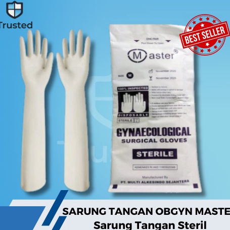 ↓➺✹ Sarung Tangan latex Steril Surgical Gloves Obgyn Gynaecological Master [SIZE M/MEDIUM] Kirim Lan