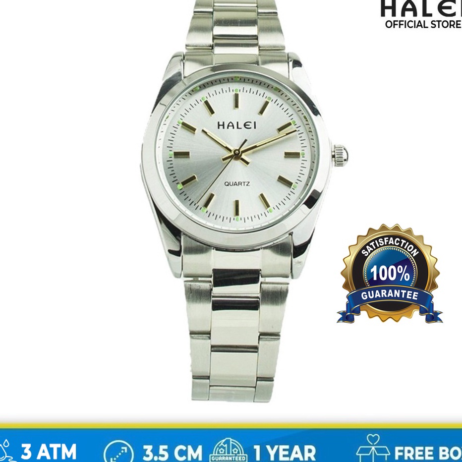 Super Promo Haleiwatch Official Store Garansi Resmi Jam Tangan Klasik Silver Halei 422 Stainless For