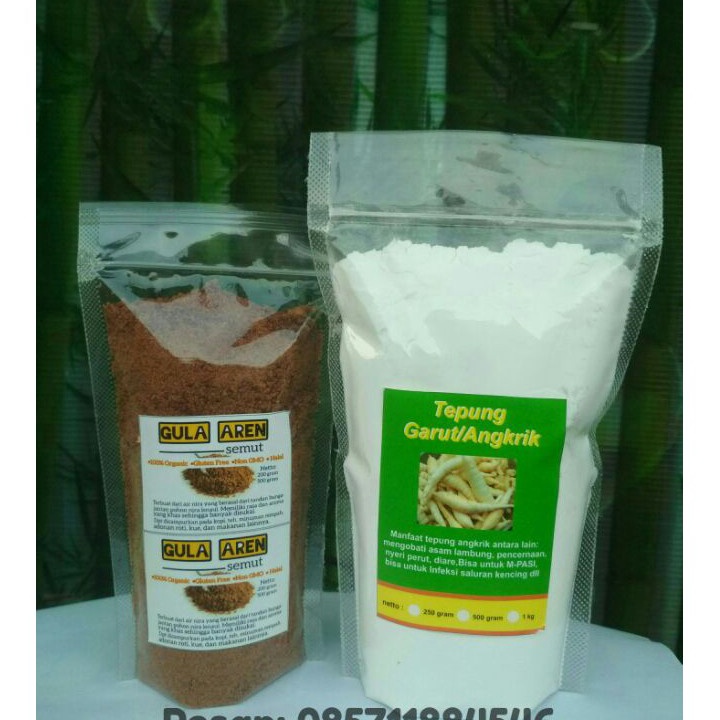 

➲➛☆ Paket Tepung Garut + Gula Aren - 250gr/250gr Terbaru