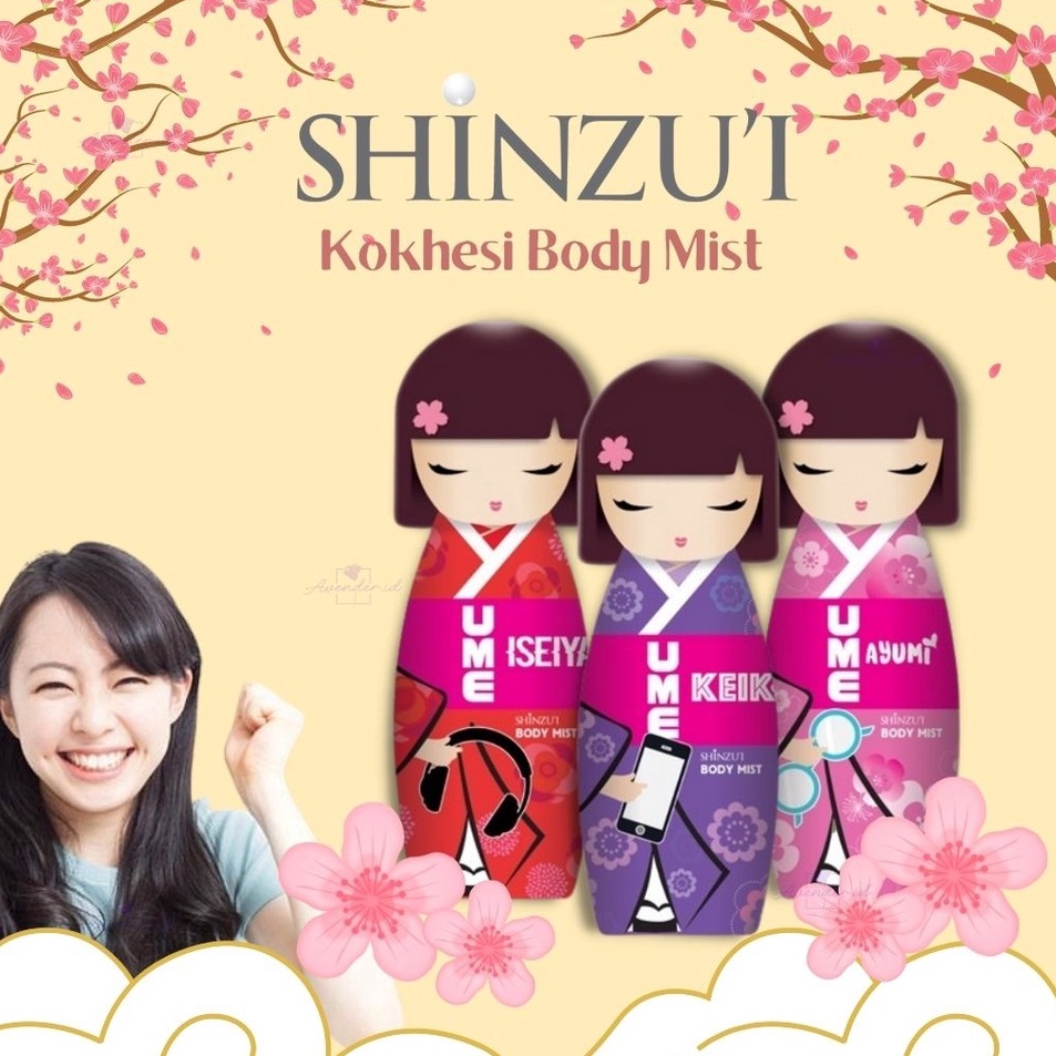 Model Terkini AVENDER (GET 1 GIFT) SHINZU'I UME BODY MIST 100ML | PARFUME SHINZU'I | AYUMI | ISEIYA 