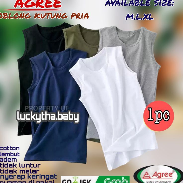 ⓃTerlaku,,Ⓝ agree sa005- oblong kutung pria dewasa agree sport sa005 / kaos olahraga agree/ singlet 